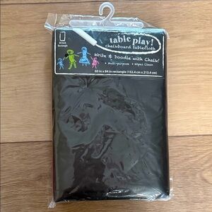 NEW! Black Chalkboard Tablecloth: 60x84 Rectangle